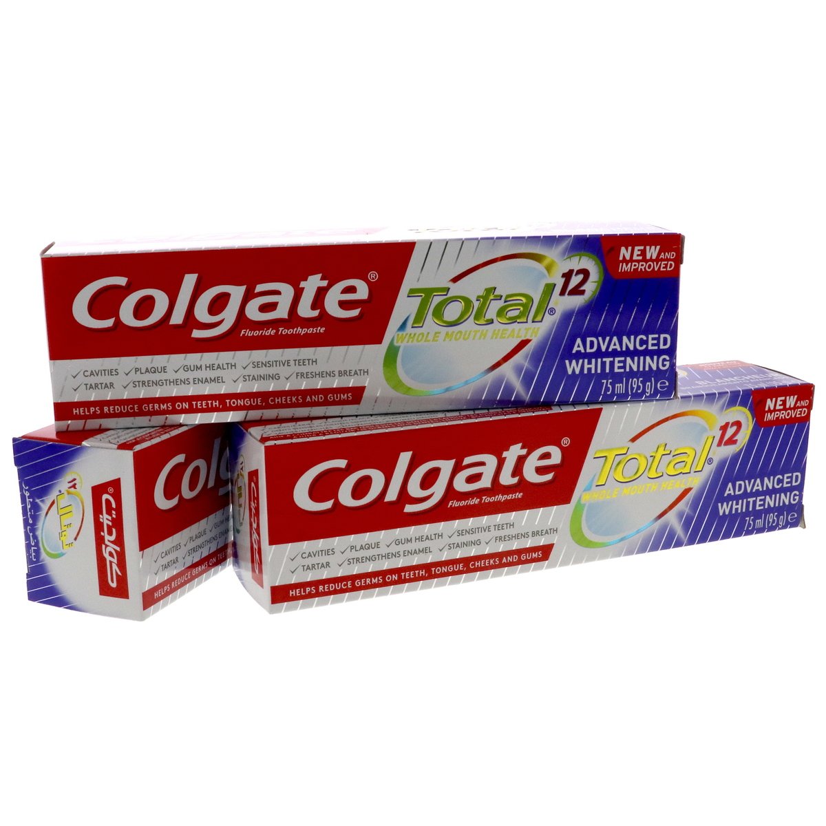 Colgate Total Advance Whitening  Toothpaste 3 x 75 ml