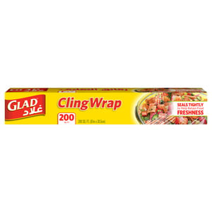 Glad Cling Wrap Plastic Wrap 200sq.ft Size 61m x 30.5cm 1pc