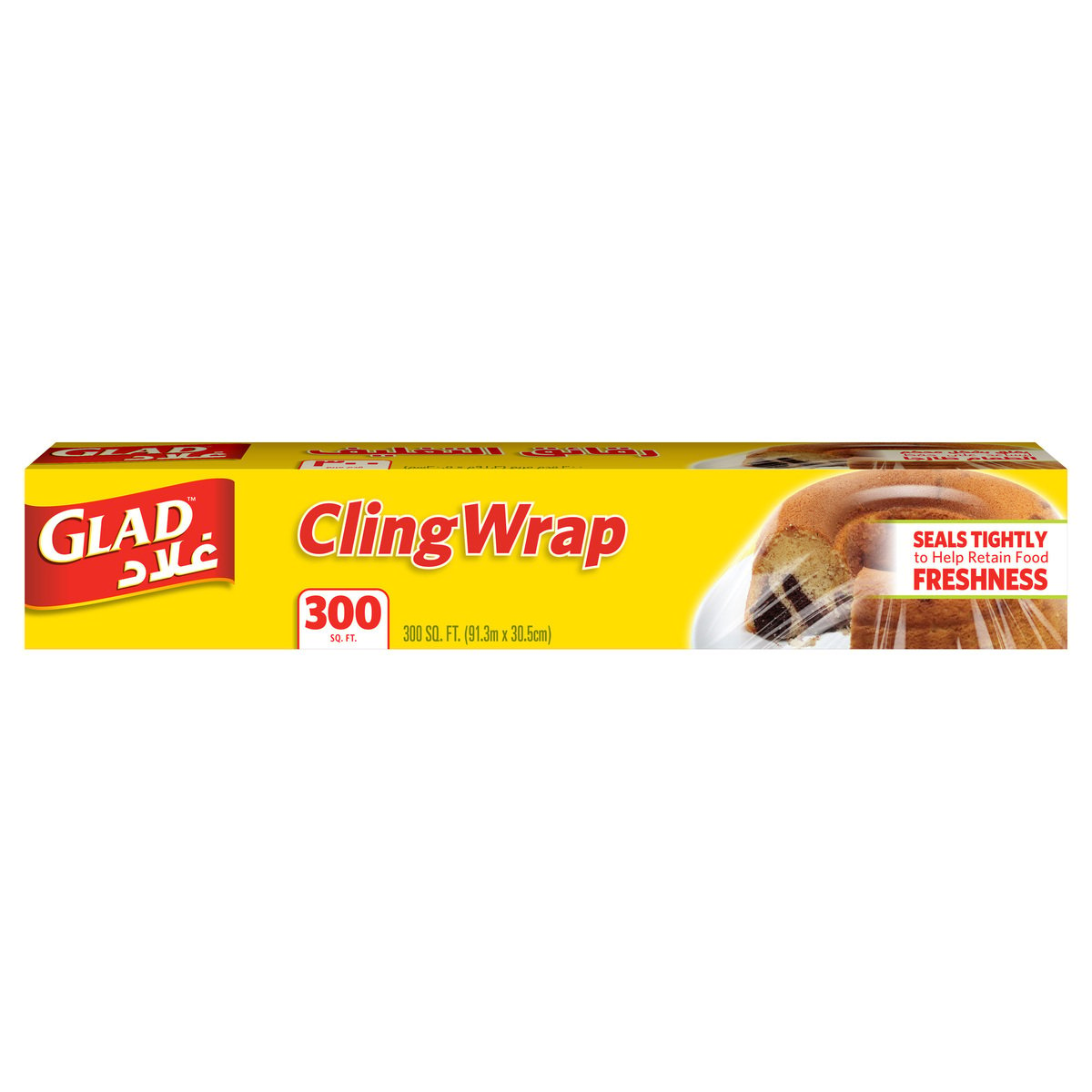 Glad Cling Wrap Plastic Wrap 300 sq. ft. Size 91.3m x 30.5cm 1pc