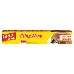 Glad Cling Wrap Plastic Wrap 300 sq. ft. Size 91.3m x 30.5cm 1pc