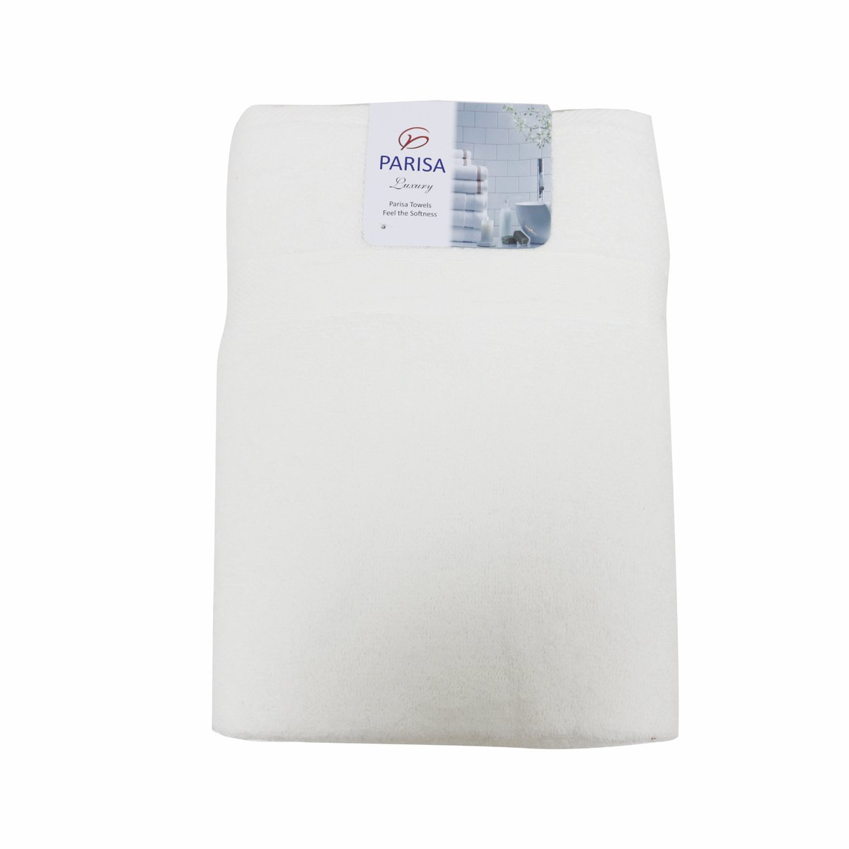 Arrya 100% Cotton Bath Towel White 27x54 490g Pakistan Made