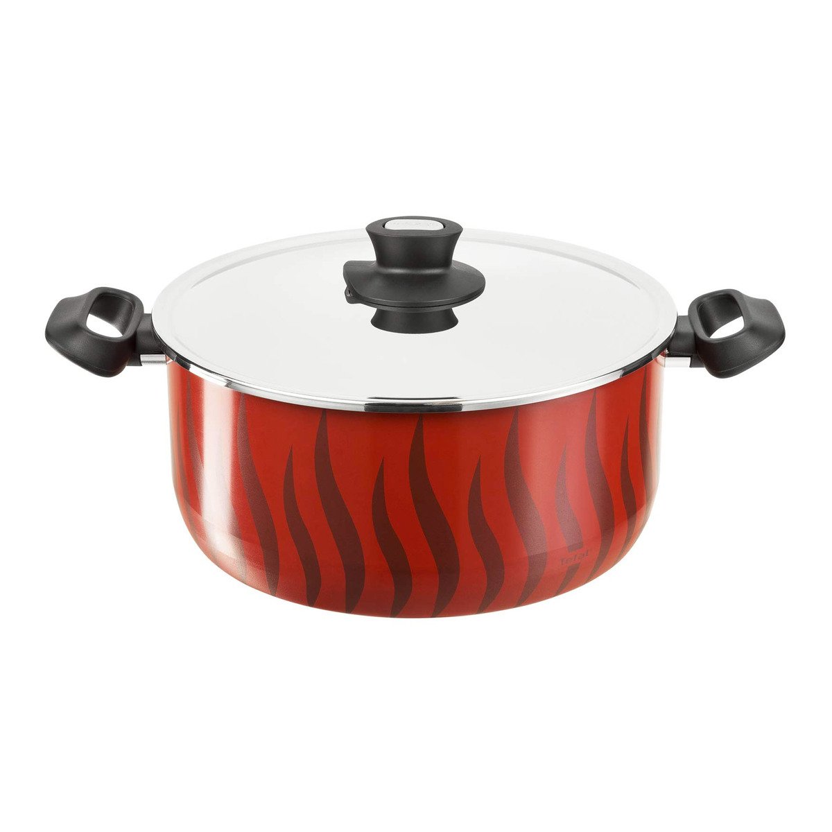 Tefal Tempo Flame Non-Stick Dutch Oven With Lid C5484582 22cm