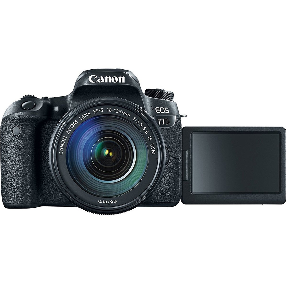 Canon DSLR Camera EOS-77D + 18-135mm IS  Black