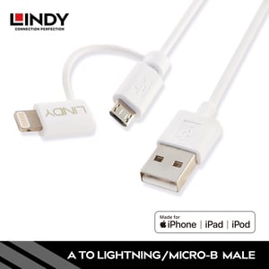 Lindy Cable Lightning & Micro-B to USB 2.0,1m