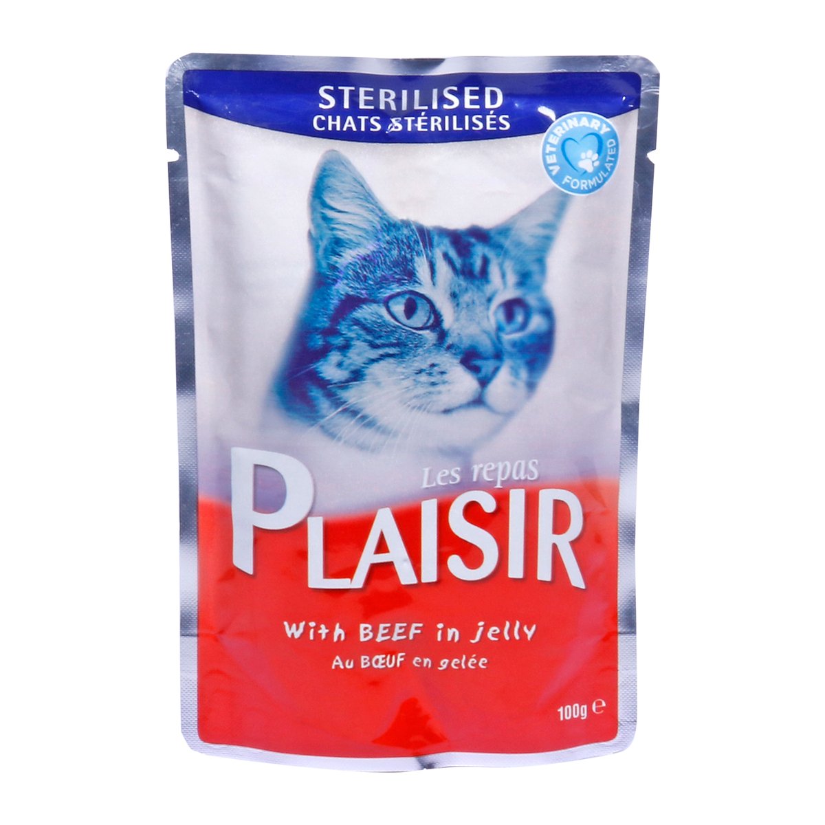 Plaisir Cat Food with Beef in Jelly 100g