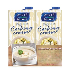 Buy Almarai Cooking Cream 2 x 1 Litre Online at Best Price | Cooking Cream | Lulu KSA in UAE