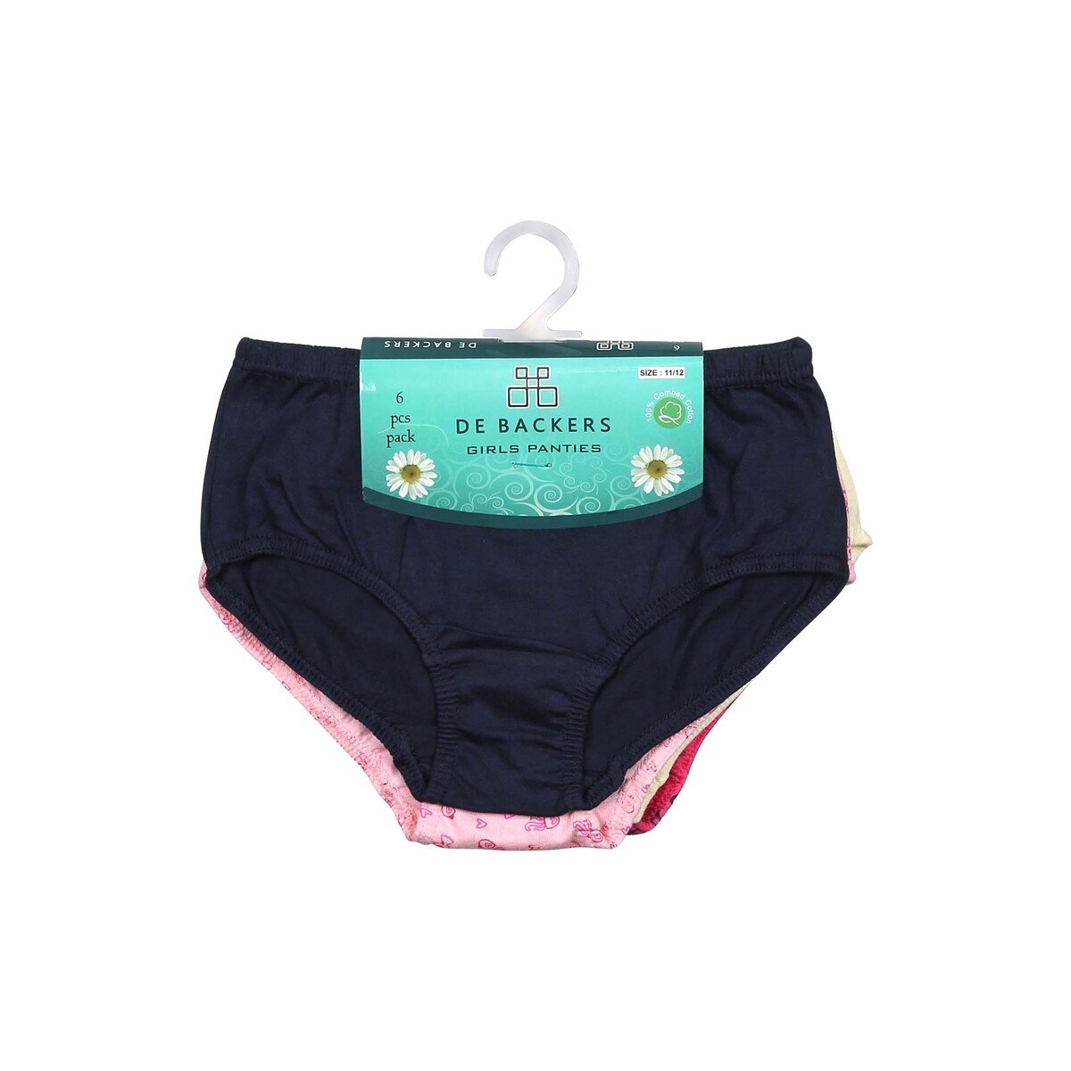 Debackers Girl Panty Assorted Colors Pack of 6 FM52017 9-10Y