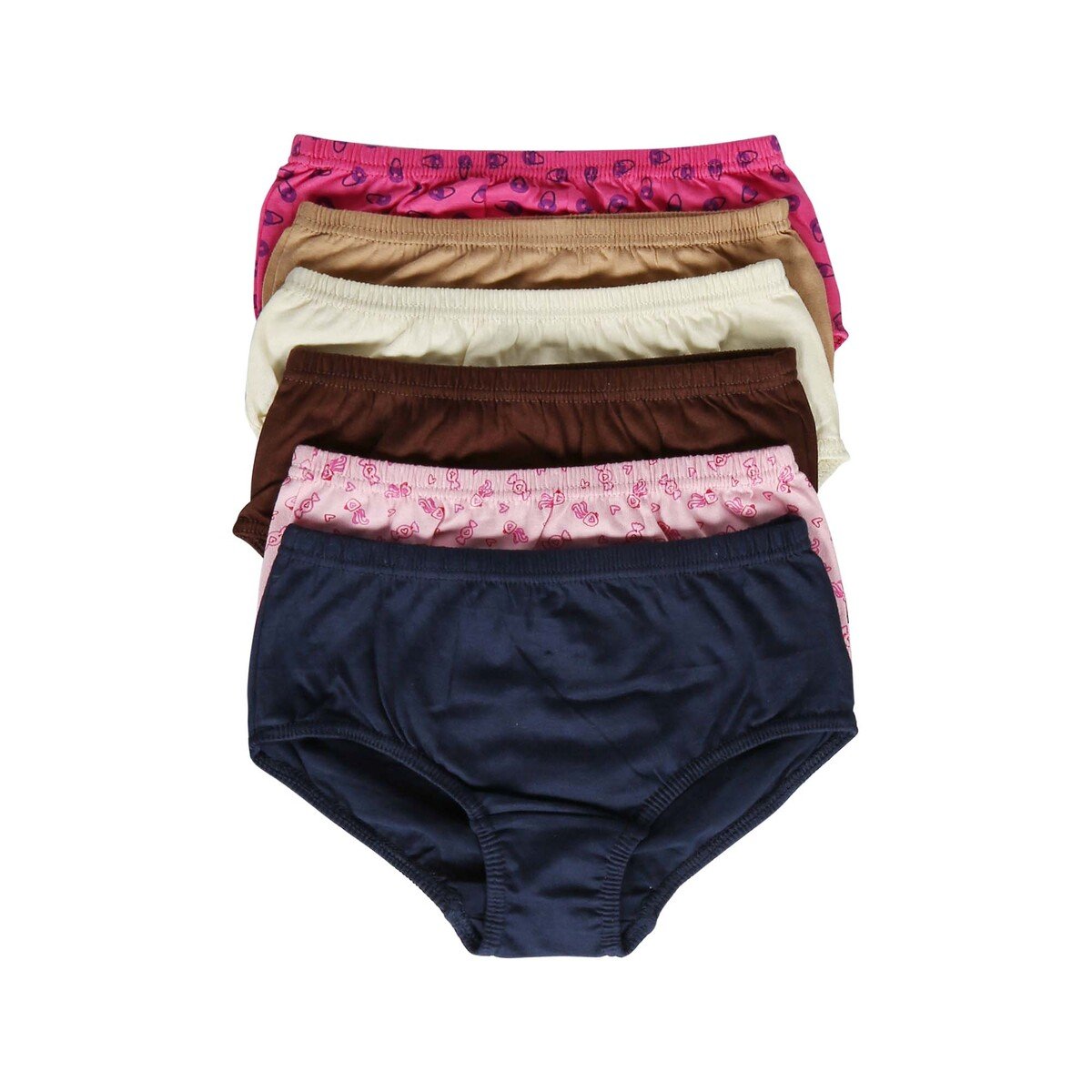 Debackers Girl Panty Assorted Colors Pack of 6 FM52017 9-10Y