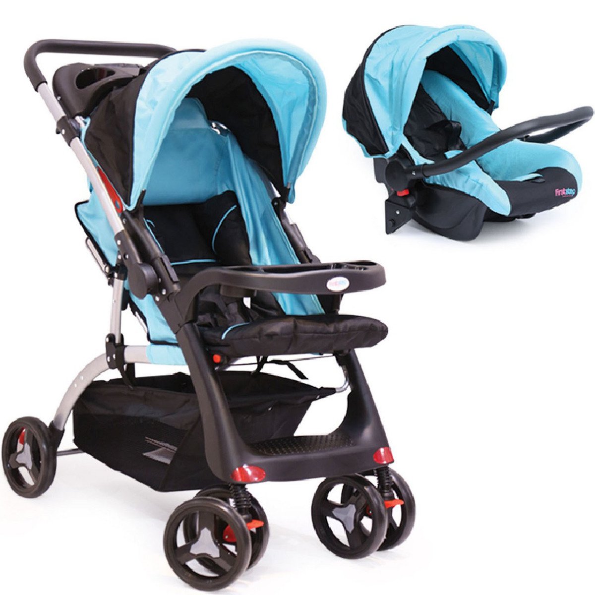 First Step Baby Stroller PP-07 Blue + Grey