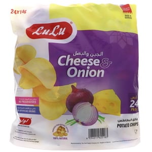 Lulu Potato Chips Cheese & Onion 14g x 24 Pieces
