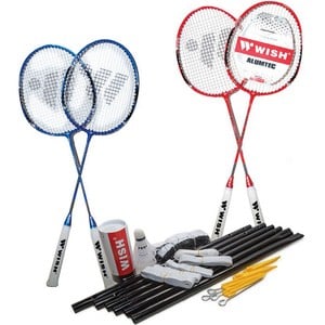 Wish Badminton Racket Set 4pc 5566 Assorted