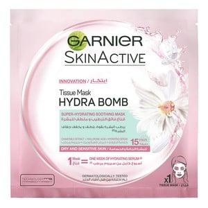 Garnier SkinActive Hydra Bomb Chamomile for Dry and Sensitive Skin Tissue Face Mask 1pc