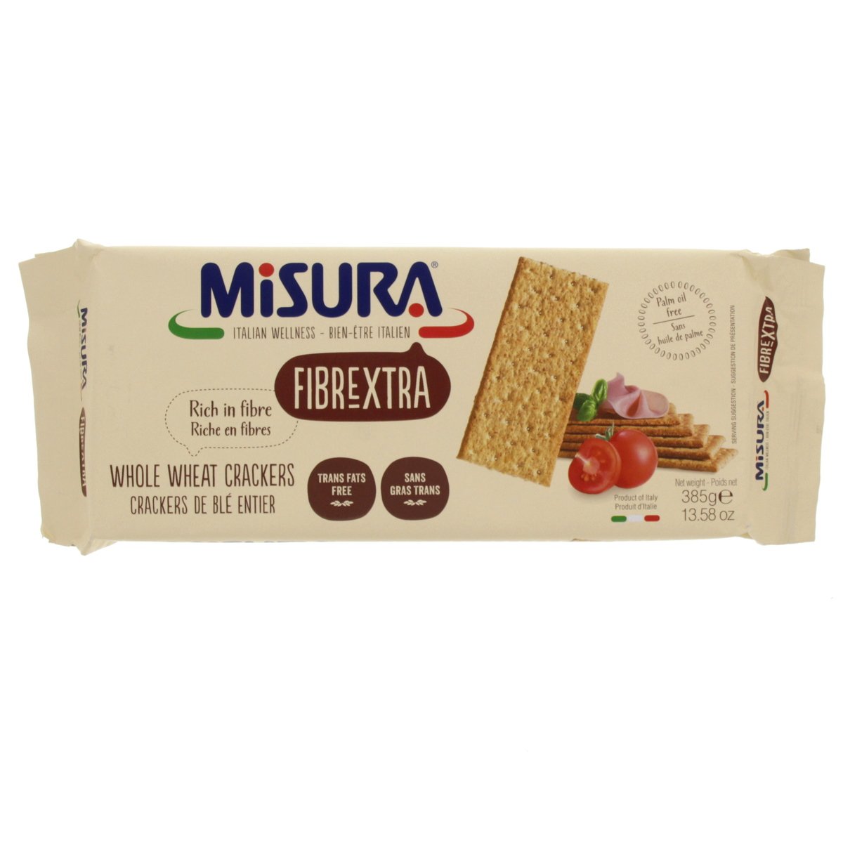 Misura Fibrextra Whole Wheat Crackers 385 g
