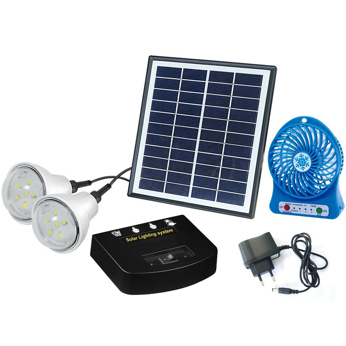 اشتري قم بشراء Powerman Solar Panel Home Lighting System PSK013N Online at Best Price من الموقع - من لولو هايبر ماركت Tools & Hardware في الامارات