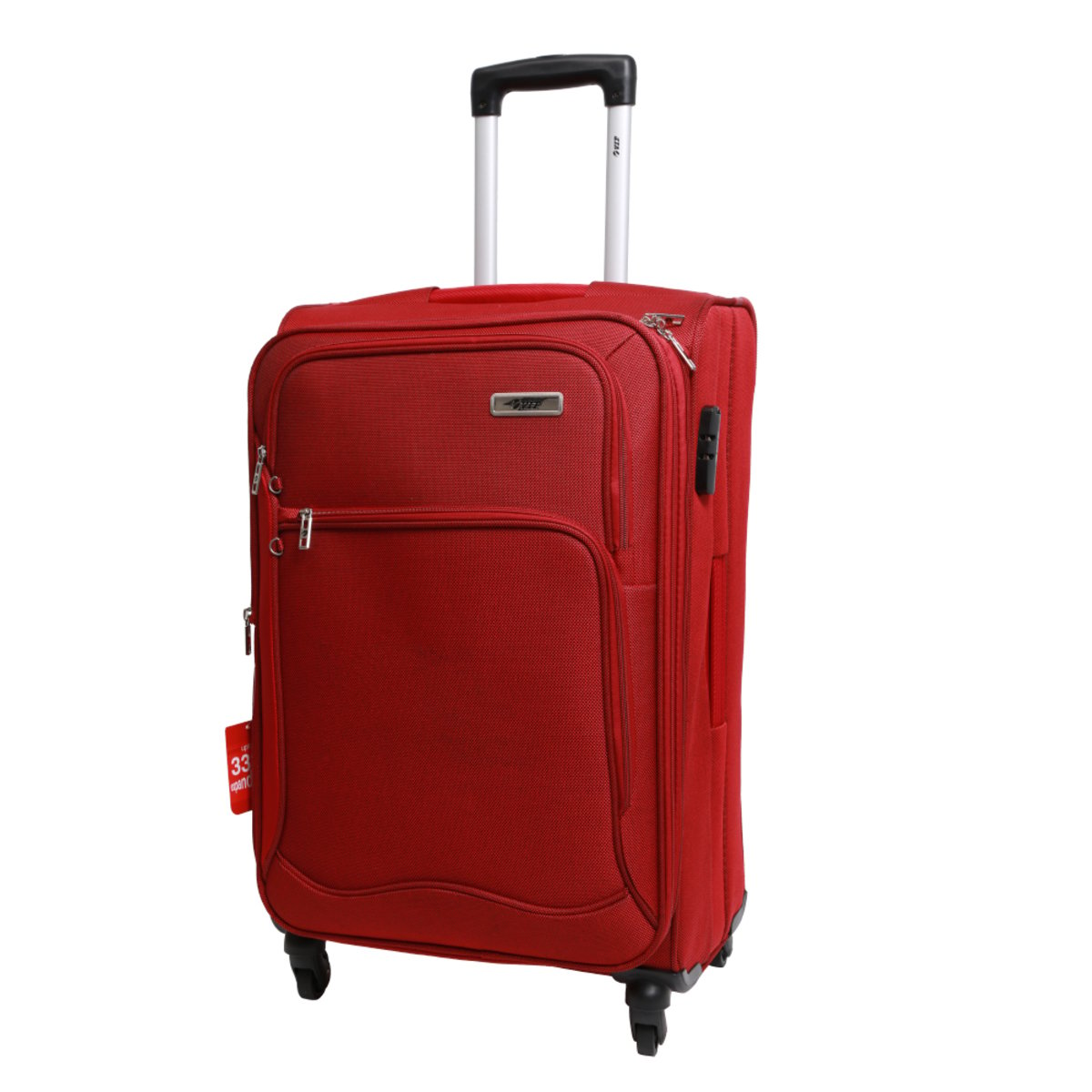 VIP Cromo 4 Wheel Soft Trolley, 55 cm, Red