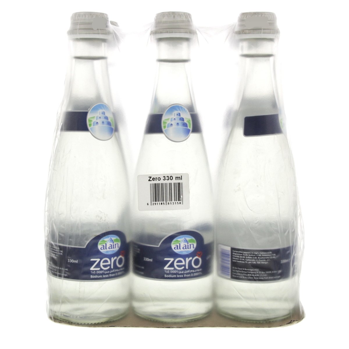 Al Ain Zero Bottled Drinking Water 6 x 330 ml