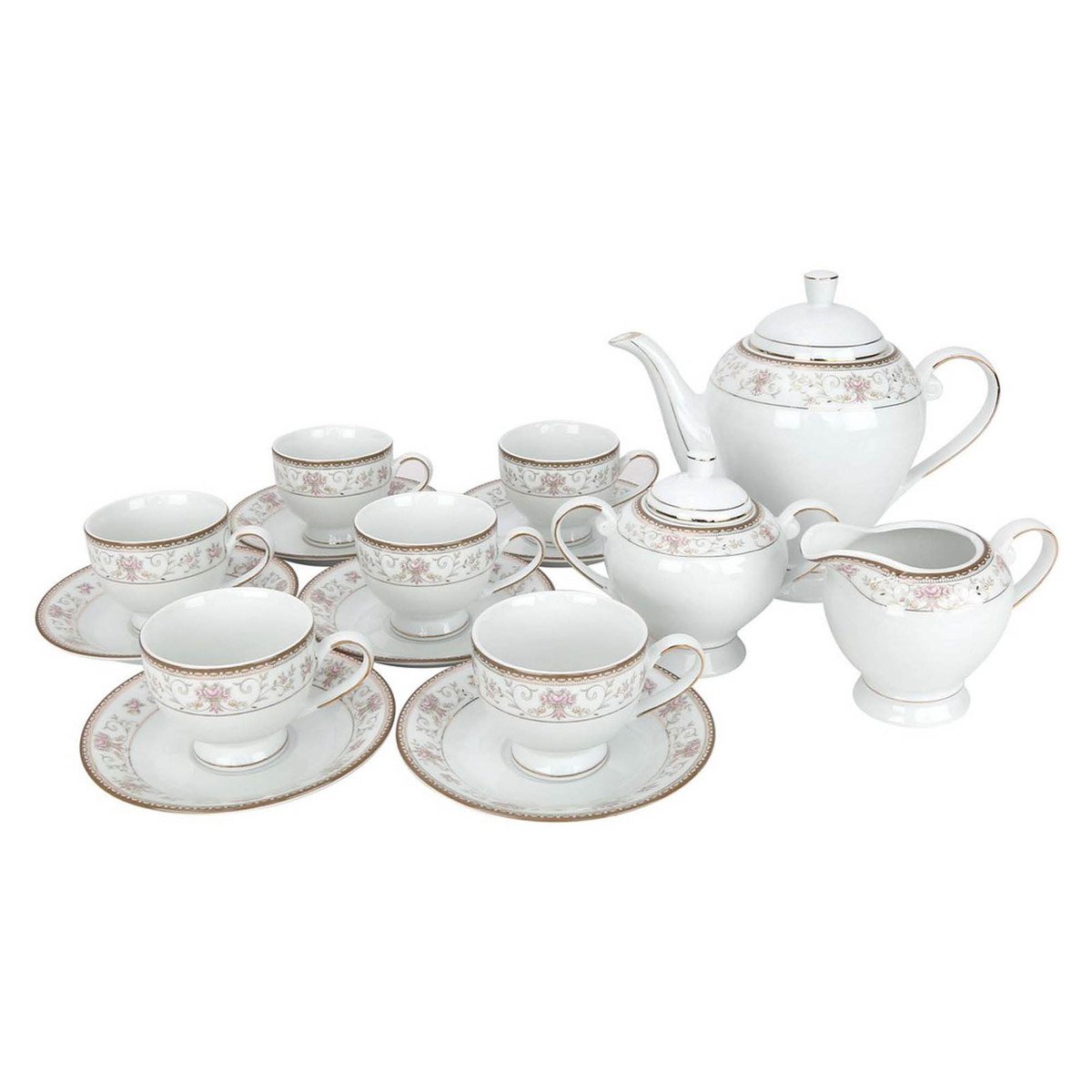 Pearl Noire Tea Set TY/J14-499G 17pcs