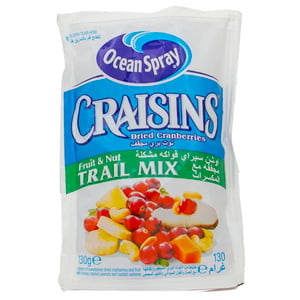 Ocean Spray Craisins Dried Cranberries Mix Fruit & Nut 130g
