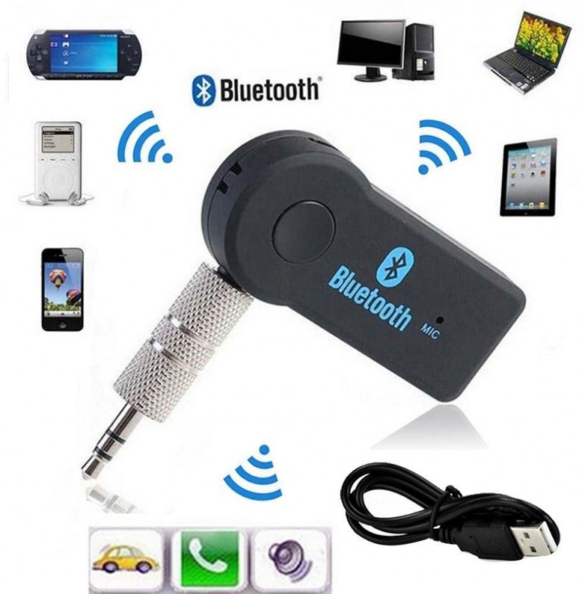 Buy Portronics Auto12- Car Bluetooth Receiver with 3.5mm Aux