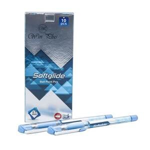 Win Plus Softglide Ballpoint Pen Blue 0.7mm 10's