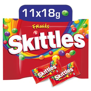 Skittles Candy Coated Chewy Lens Fruit 11 x 18 g