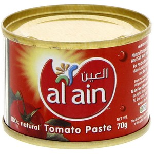 Buy Al Ain Natural Tomato Paste 70 g Online at Best Price | Cand Tomatoes&Puree | Lulu UAE in UAE