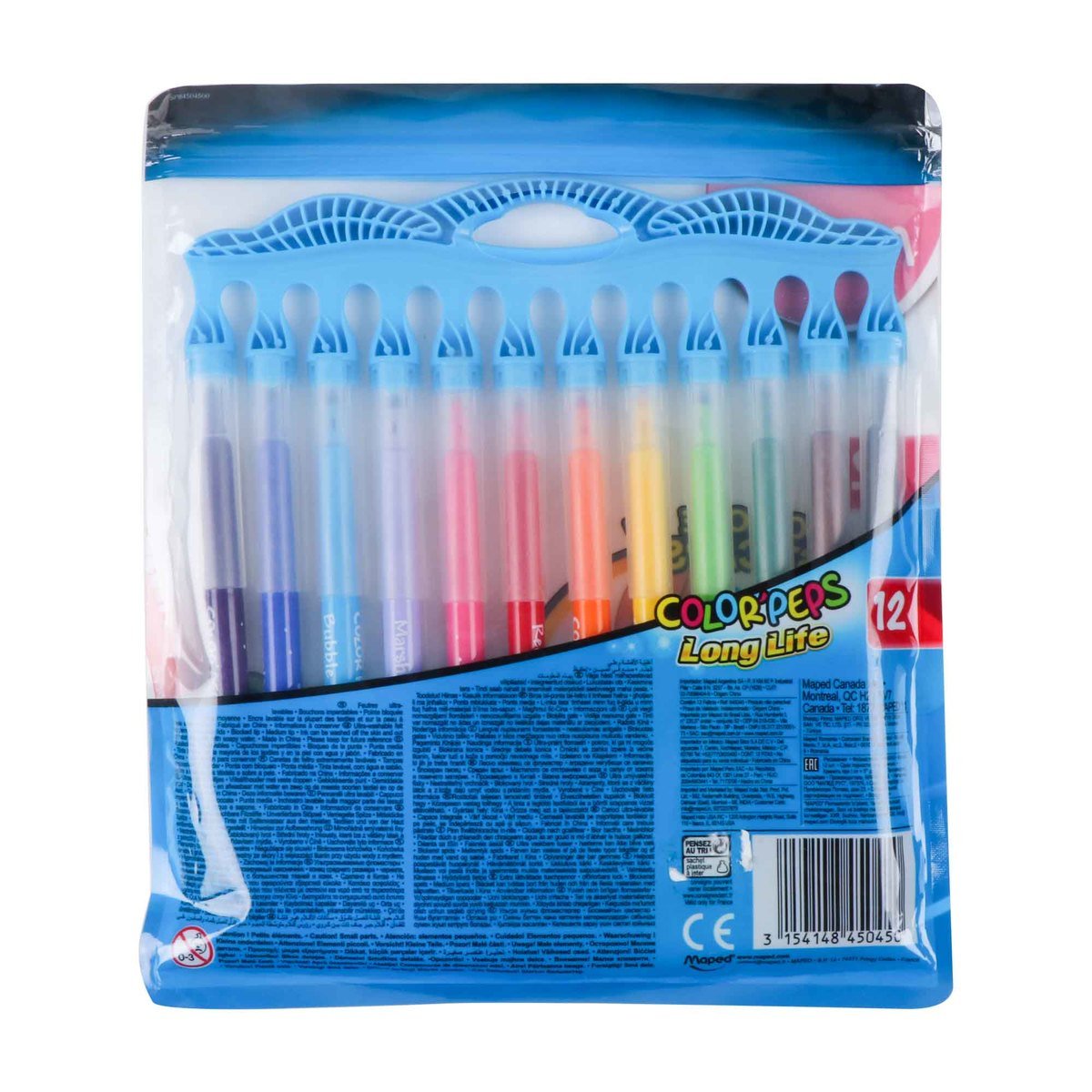 Maped Color'peps Long Life Ultra Washable Felt Tip Pens 12pcs SP84504500