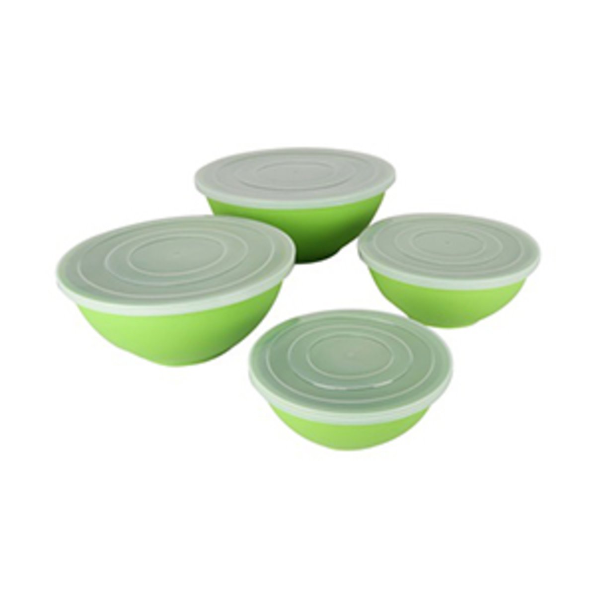 Home Bamboo Salad Bowl with Lid 4pcs JH0062 Assorted Color