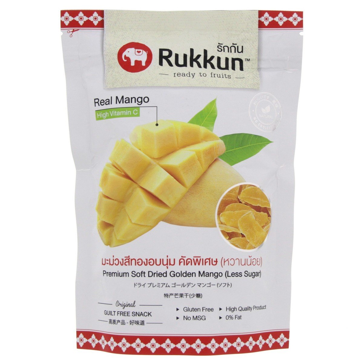 Rukkun Premium Dried Golden Mango Less Sugar 85 g
