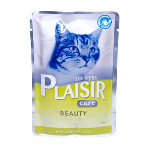 Plaisir Cat Food Care with Salmon in Gravy 85g