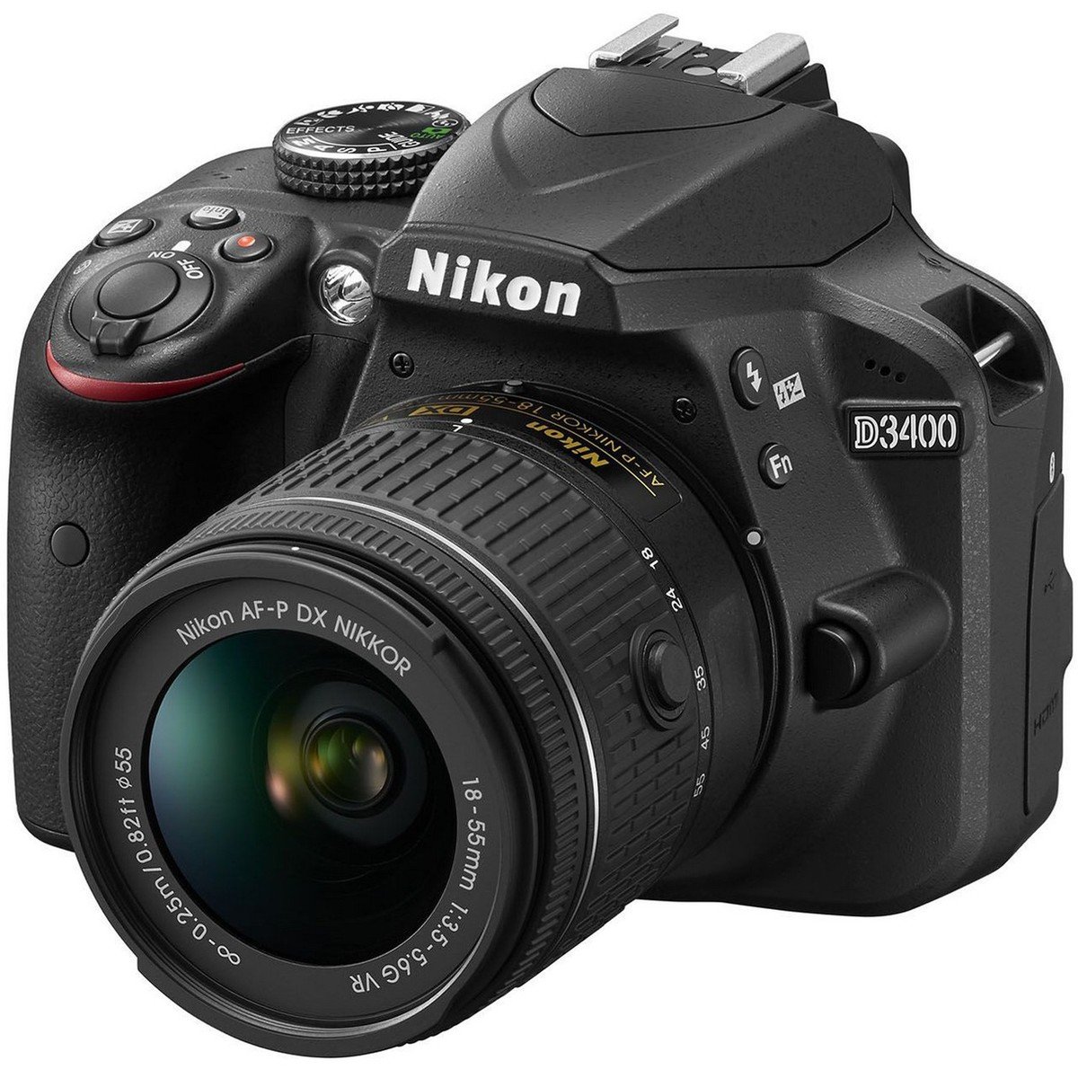 Nikon DSLR Camera D3400 AF-P DX 18-55mm VR Lens + AF-S DX 55-200mm VR II Lens