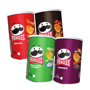 Pringles Chips Assorted Flavour Value Pack 4 x 70 g