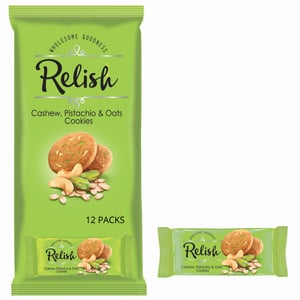Relish Cashew Pistachio & Oats Cookies 12 x 42g