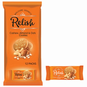 Relish Cashew Almonds & Oats Cookies 12 x 42g