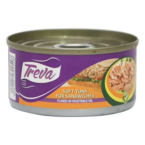 Treva Soft Tuna Flakes in Vegetables Oil 80g