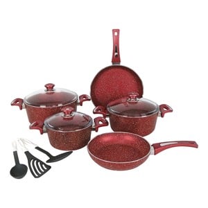 Chefline Granite Cookware Set 11pcs Assorted Colors