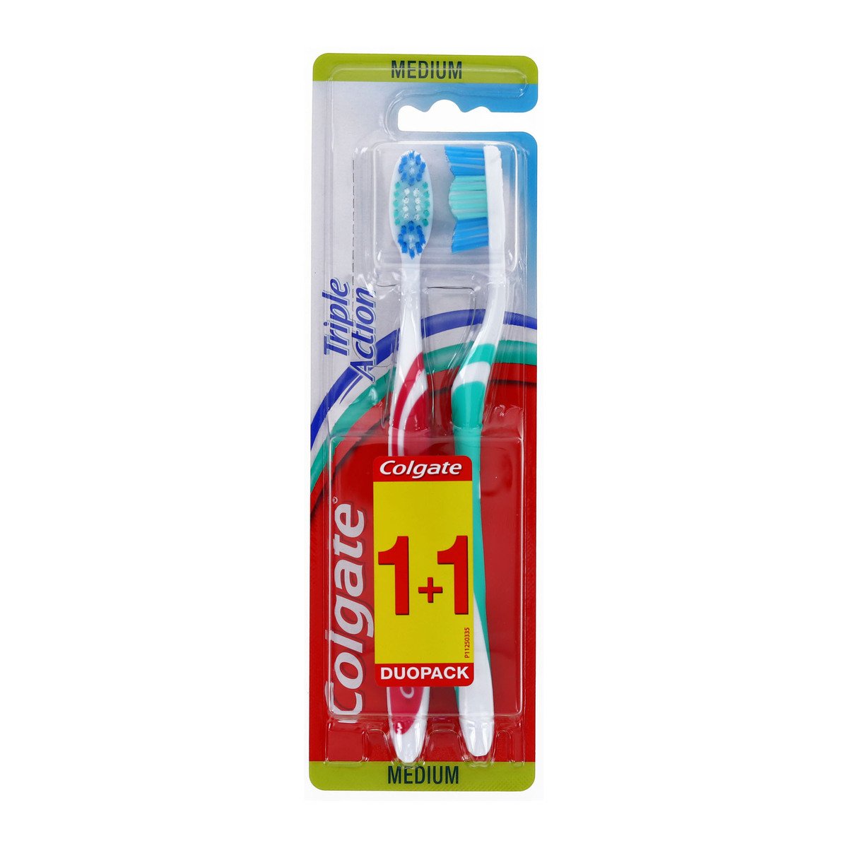 Colgate Toothbrush Triple Action Medium Assorted Colours 1+1