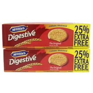McVitie's Digestive 400 g + 25% Extra x 2 pcs