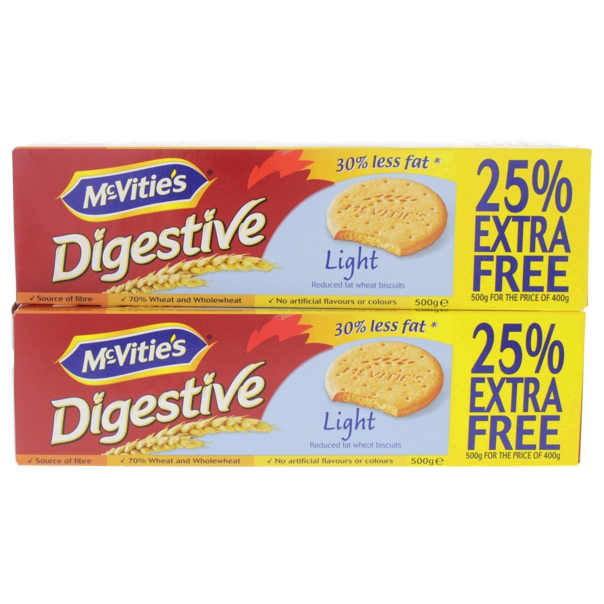 United Biscuits Mc. Vities Digestive Light 400g + 25 Extra x 2pcs