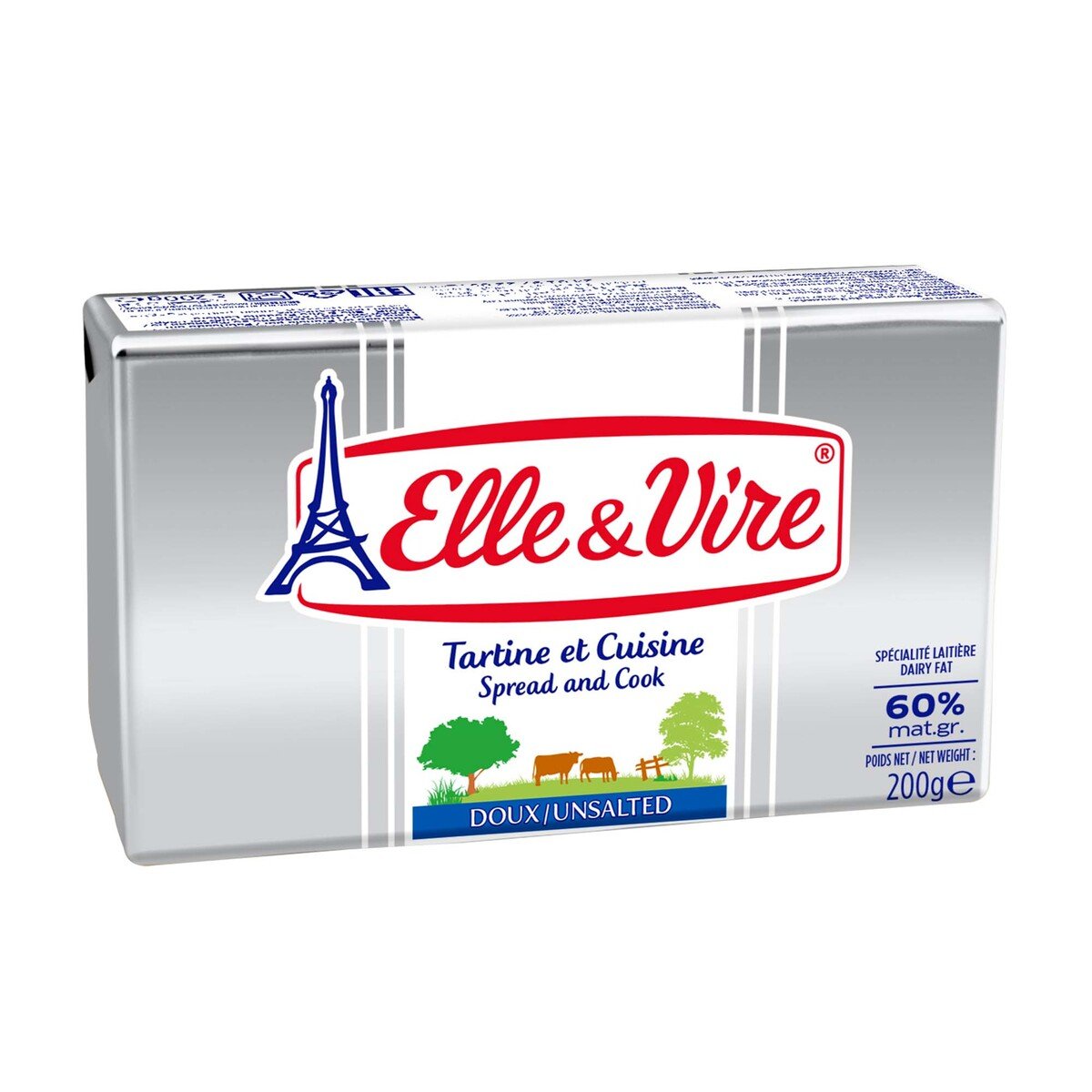 Elle & Vire Unsalted Butter 200 g