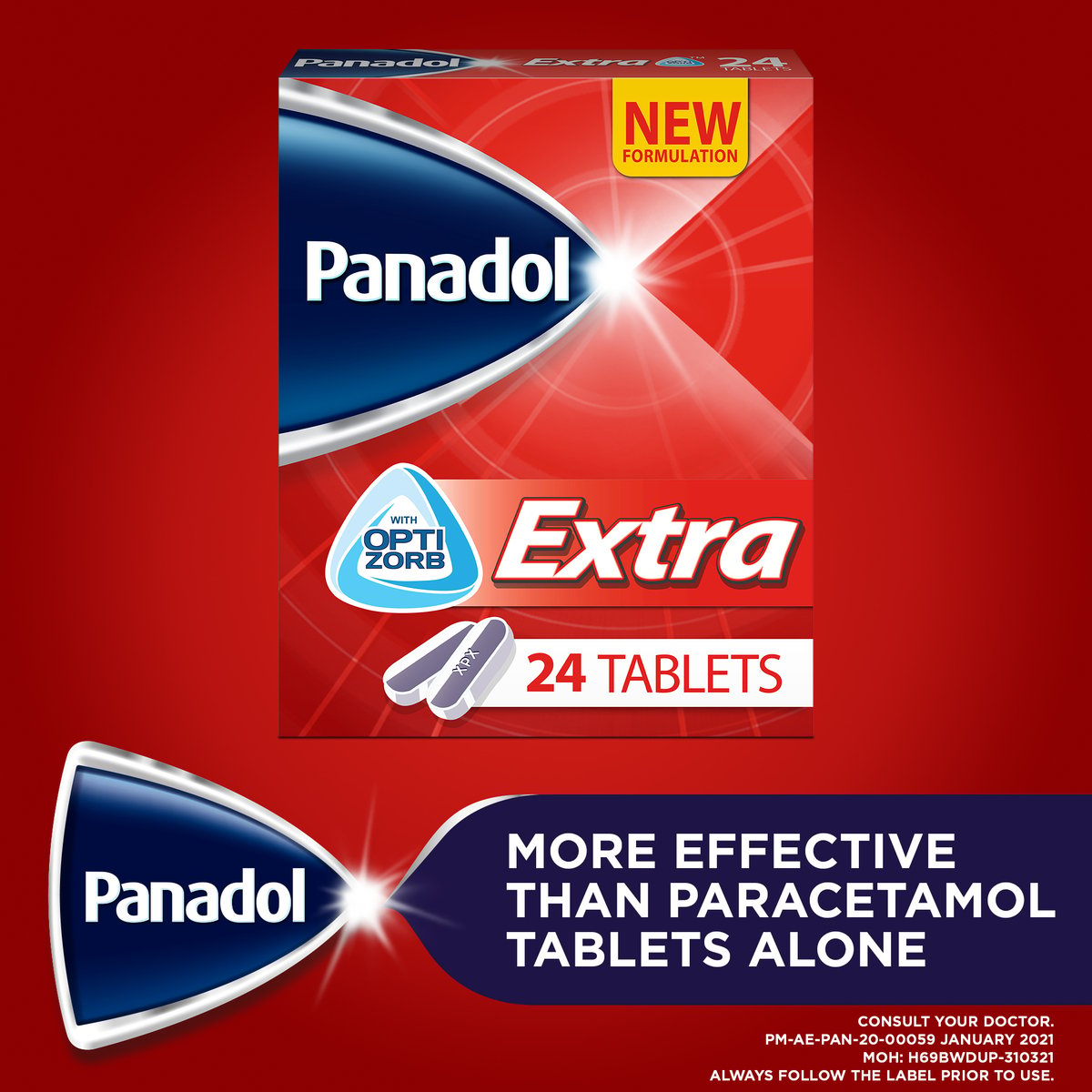 Panadol Extra with Optizorb 72 Tablets