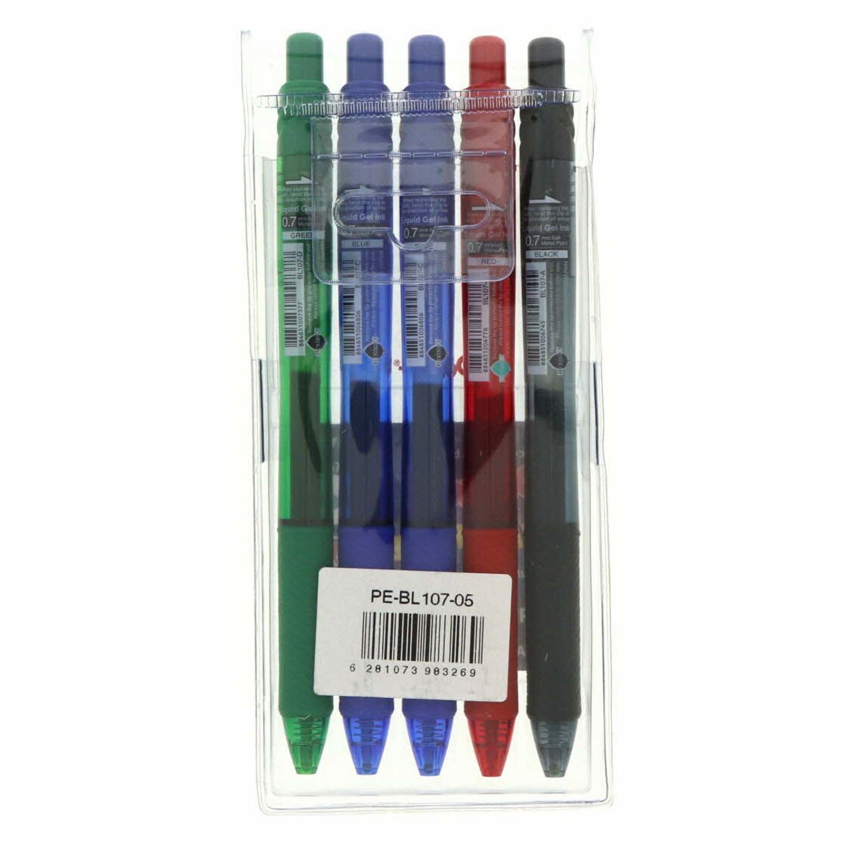 Pentel EnerGel Metal Tip Pen 5's BL107-5