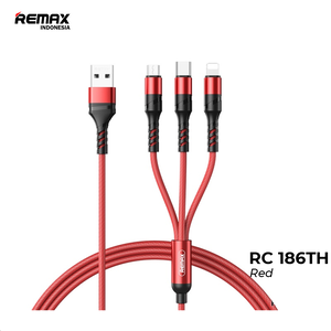 Remax Chg Cbl 3in1 RC-186th Red