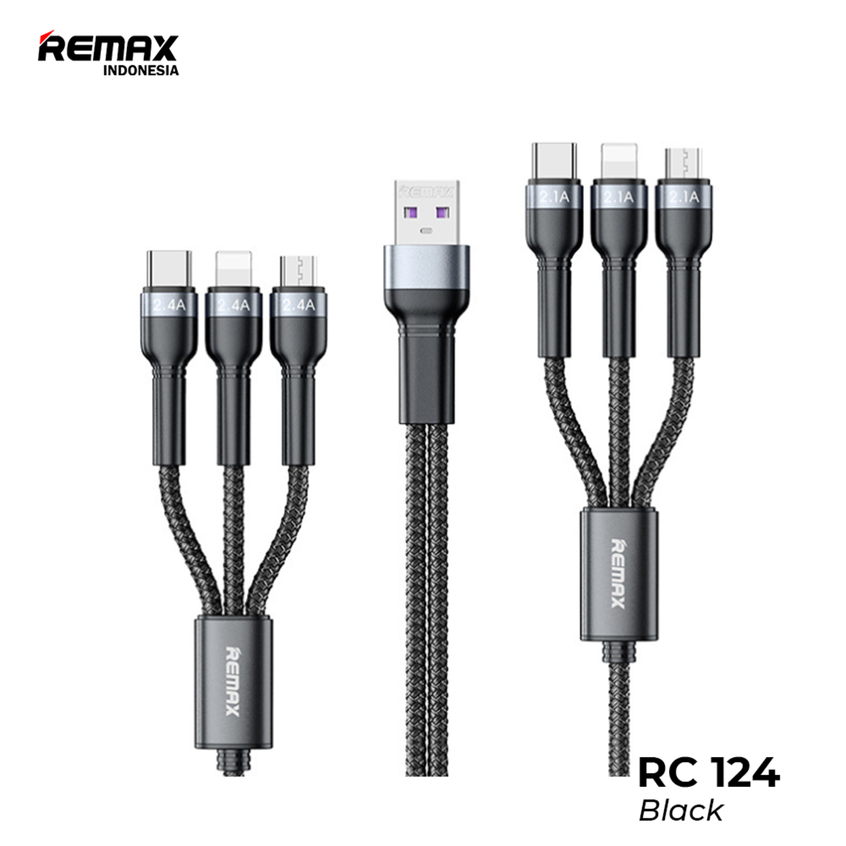 Remax Chg Cbl 6in1 RC-124 Blk