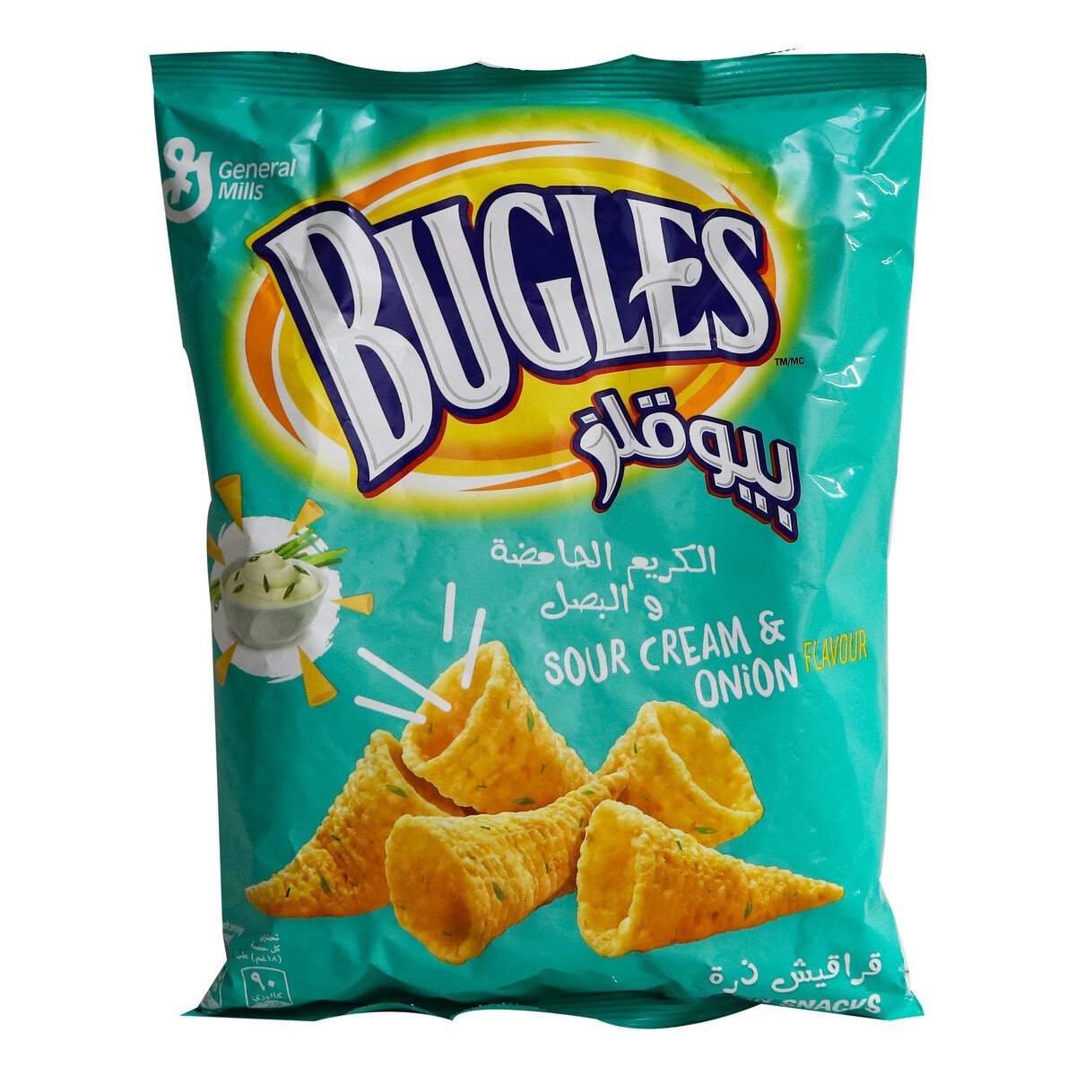 Bugles Corn Snack Sour Cream & Onion 125g