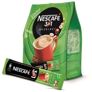 NESCAFe3in1 Hazelnut Coffee 17g x 20 Pieces