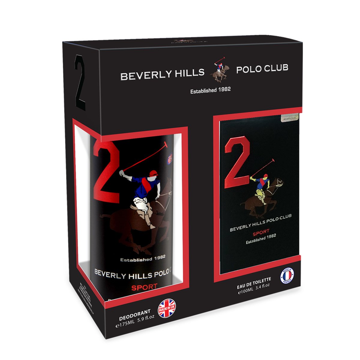 Beverly Hills Polo Club Sport 2 EDT for Men 100 ml + Beverly Hills Polo Club Sport 2 Deodorant 175 ml