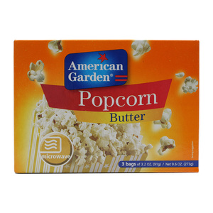 American Garden Microwave Butter Popcorn Value Pack 273g