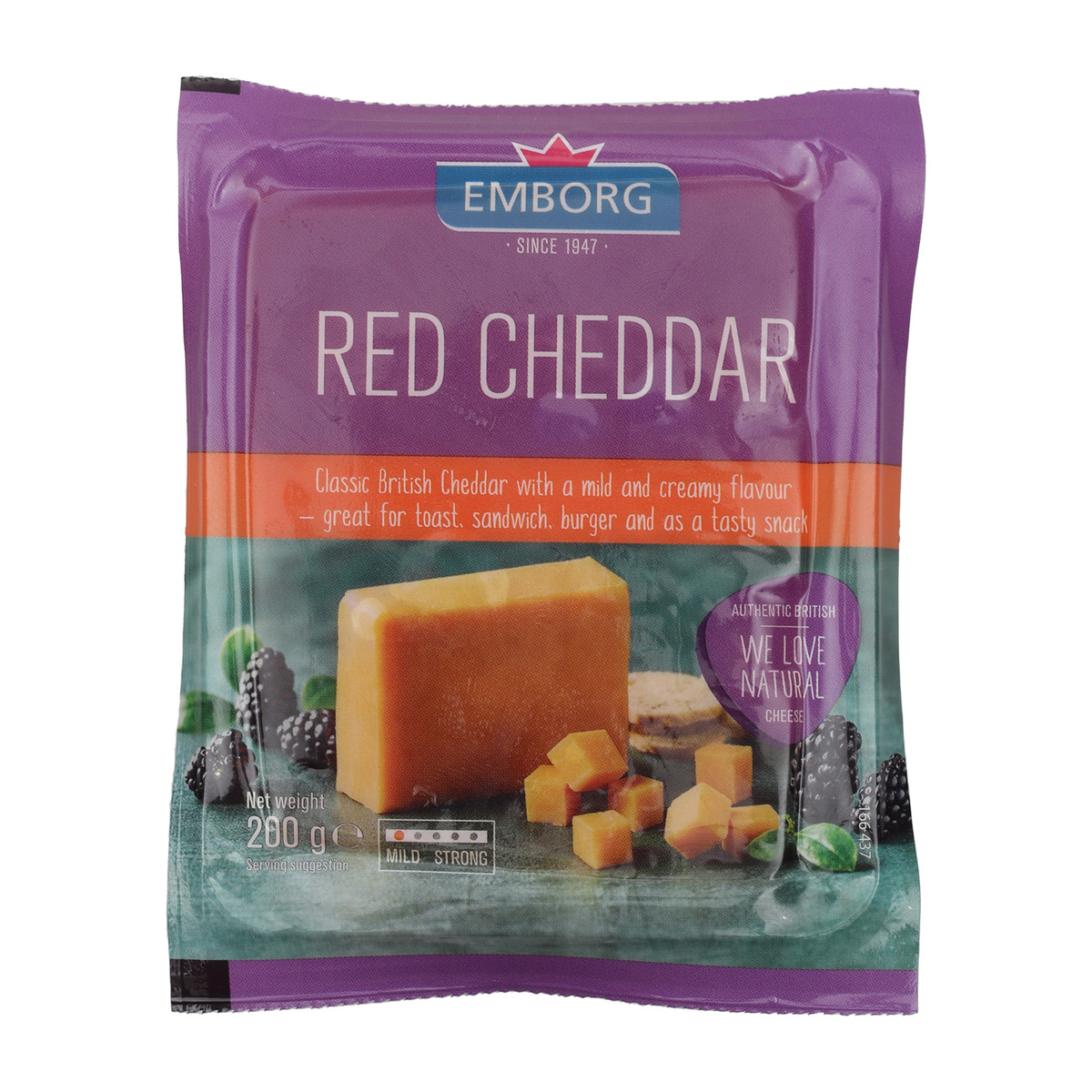 Emborg Red Cheddar Cheese 200g