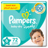 Pampers Baby-Dry Diapers Size 6, 13+kg with Leakage Protection 72pcs